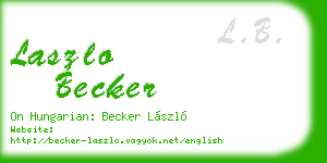 laszlo becker business card